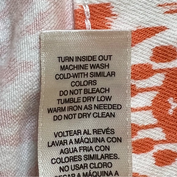 Chico’s The Platinum Crop Coral Ikat Print Women’s Cropped Pants Chico’s… - Picture 8 of 12